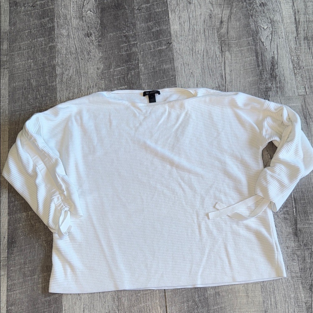 St. John White 3/4 Sleeve Shirt